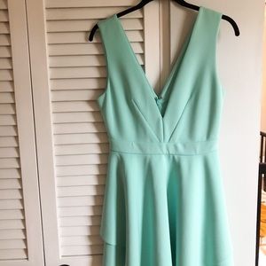 Aqua blue scuba dress.